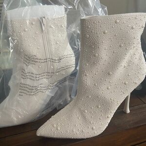 INC Rakima Embellished Pearl Bootie